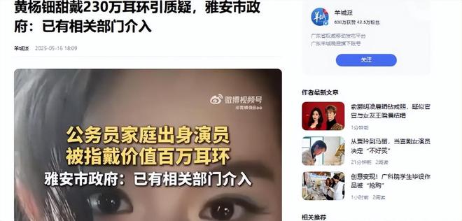 自下场黄杨钿甜父亲被正式立案调查冰球突破游戏天价耳环风波不断亲(图4)